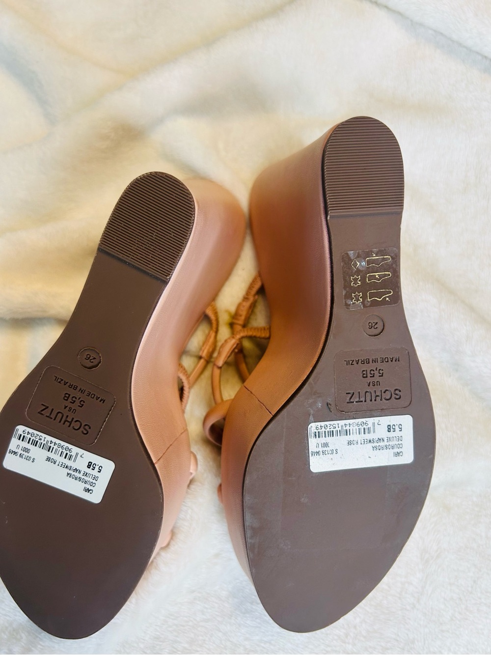 SCHUTZ Blush Nude Strappy Heeled Sandals - Picture 5 of 6